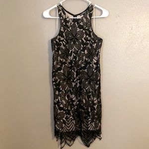 Lace midi shift dress